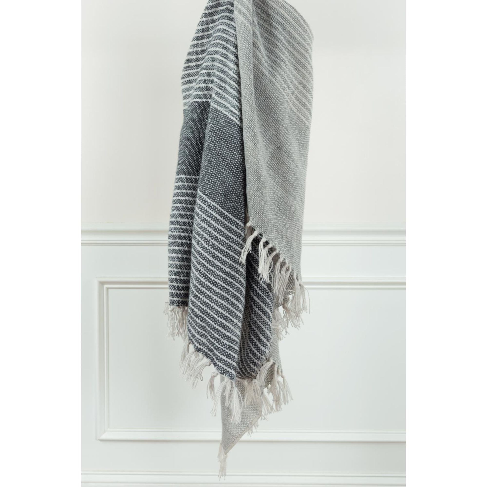 Gray Woven 100% Poly Pet Throw Blanket