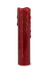 Set of Two Red Flameless Pillar Candle