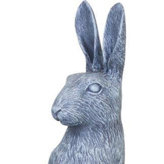 11" Gray and White Polyresin Rabbit Figurine