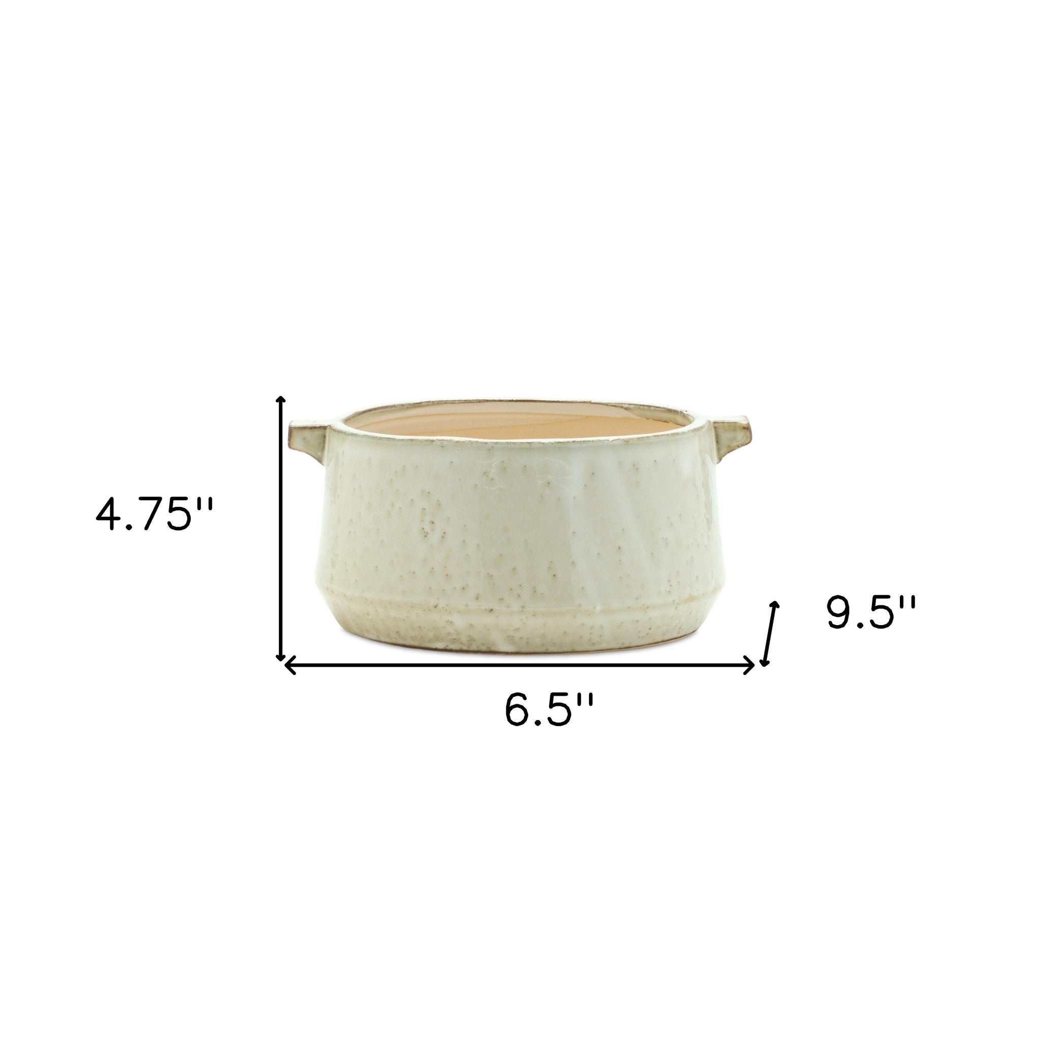 Beige Clay 5.54113 ounce Round Pot Planter