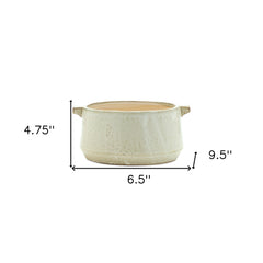 Beige Clay 5.54113 ounce Round Pot Planter