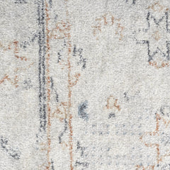 9' X 12' Light Blue Oriental Power Loom Distressed Area Rug
