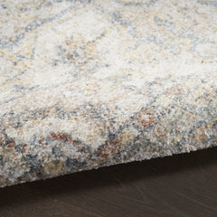 8' X 10' Gray Oriental Power Loom Washable Area Rug