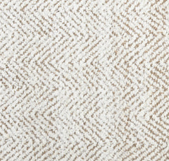 5' x 8' Natural and Ivory Chevron Hand Woven Area Rug