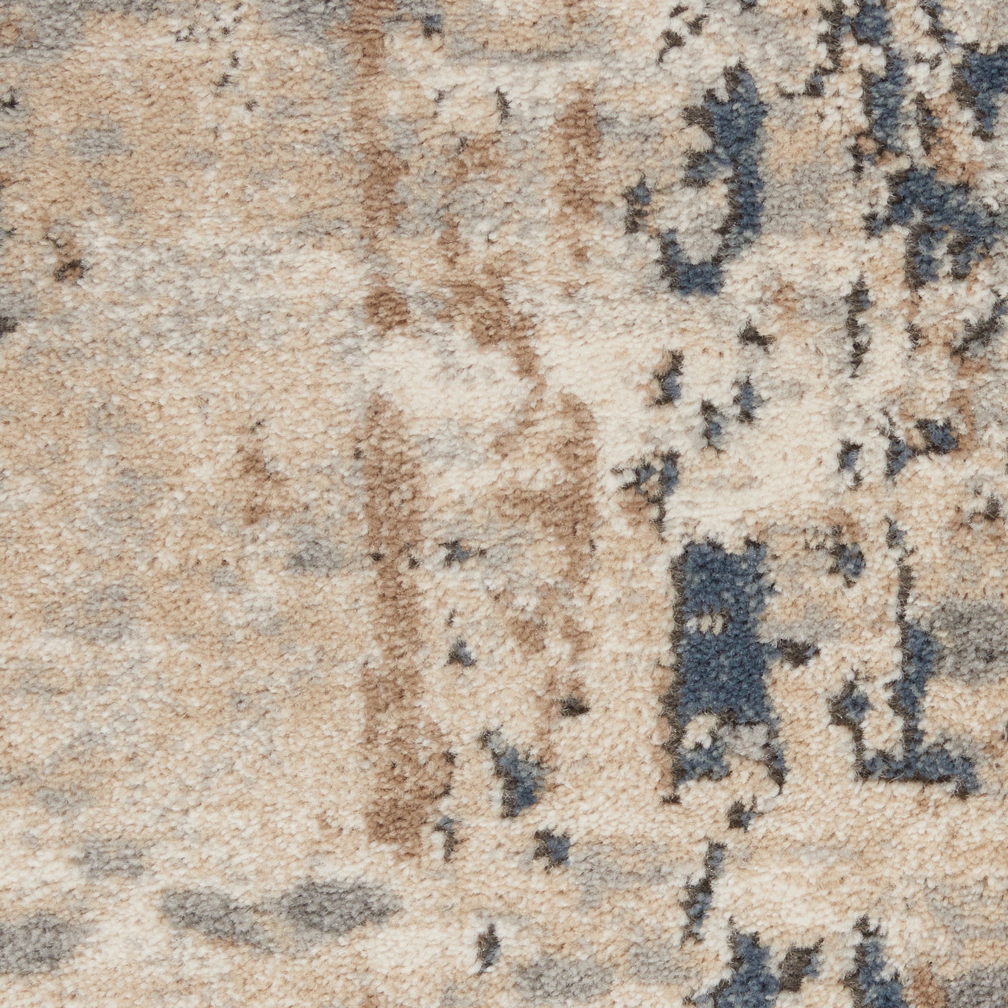 7' x 10' Beige Abstract Power Loom Area Rug