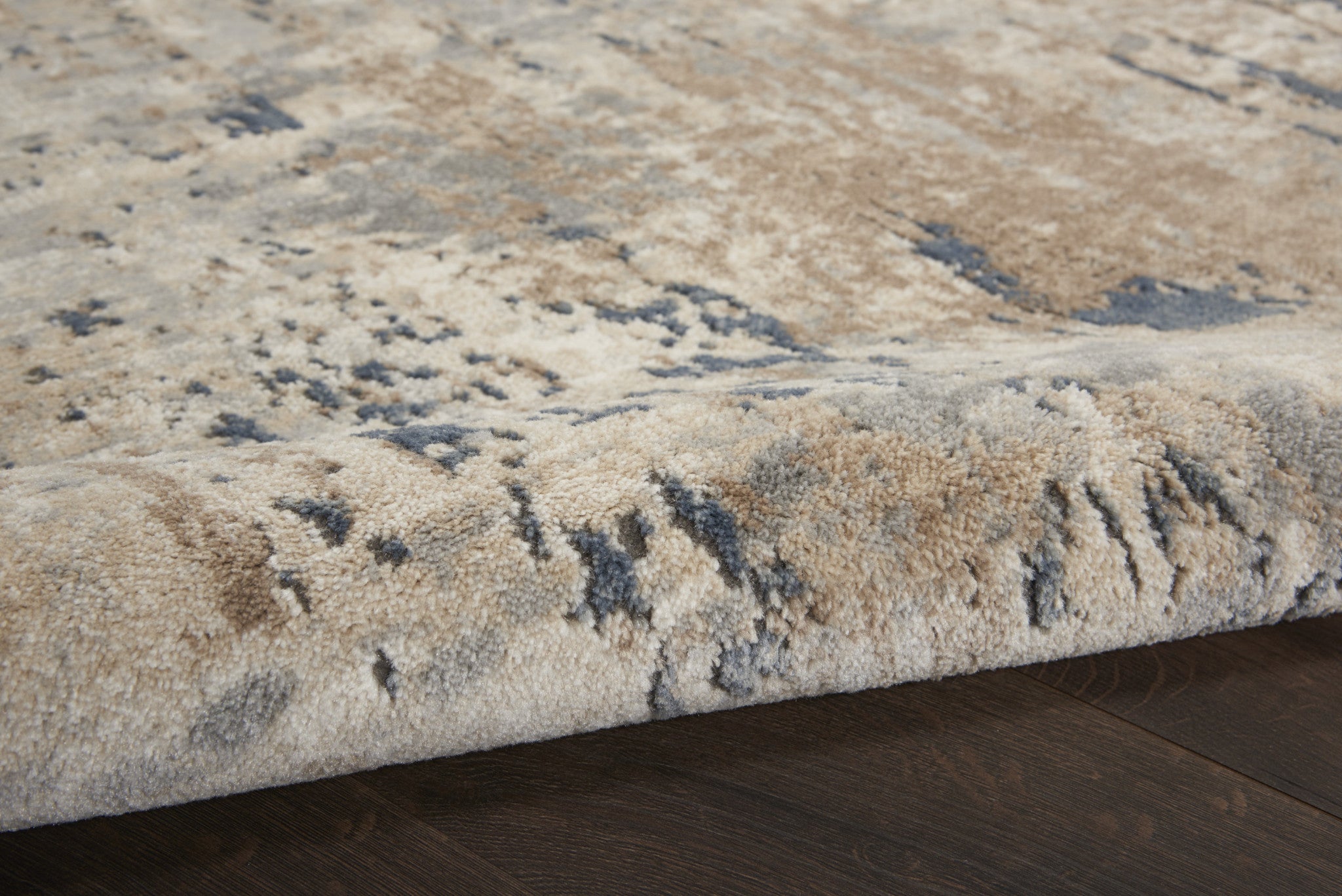 7' x 10' Beige Abstract Power Loom Area Rug