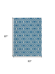5' x 7' Gray Moroccan Power Loom Area Rug