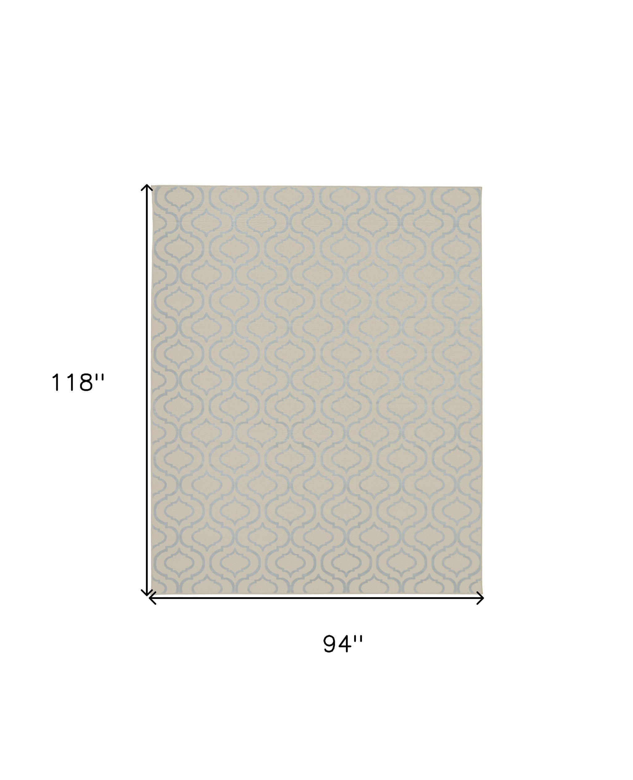 8' x 10' Gray Moroccan Power Loom Area Rug