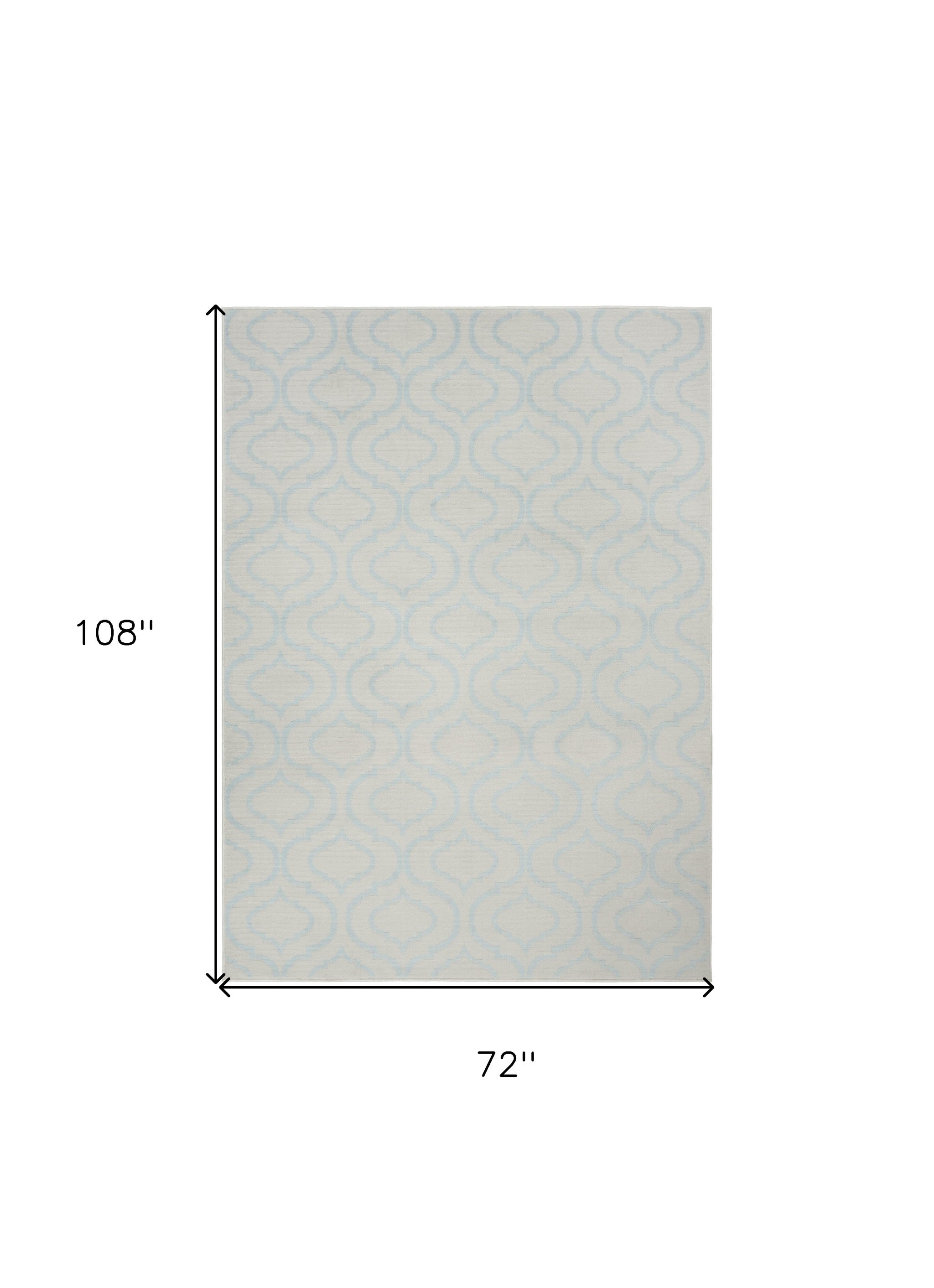 6' x 9' Gray Moroccan Power Loom Area Rug