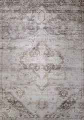 5' x 8' Brown and Ivory Oriental Area Rug