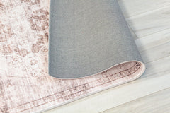 5' x 8' Brown and Ivory Oriental Area Rug