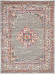 10' x 14' Blue Moroccan Power Loom Distressed Area Rug