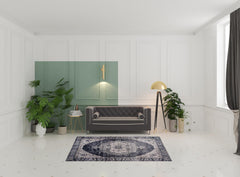 5' x 8' Black and Gray Oriental Area Rug