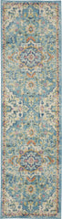 10' Ivory Floral Power Loom Runner Rug