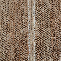 9' x 12' Brown and Ivory Striped Hand Woven Area Rug