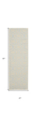 7' Gray Moroccan Power Loom Runner Rug
