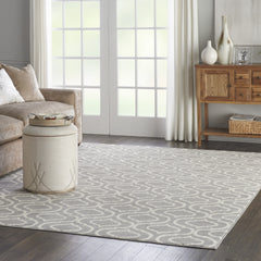 8' x 10' Gray Moroccan Power Loom Area Rug