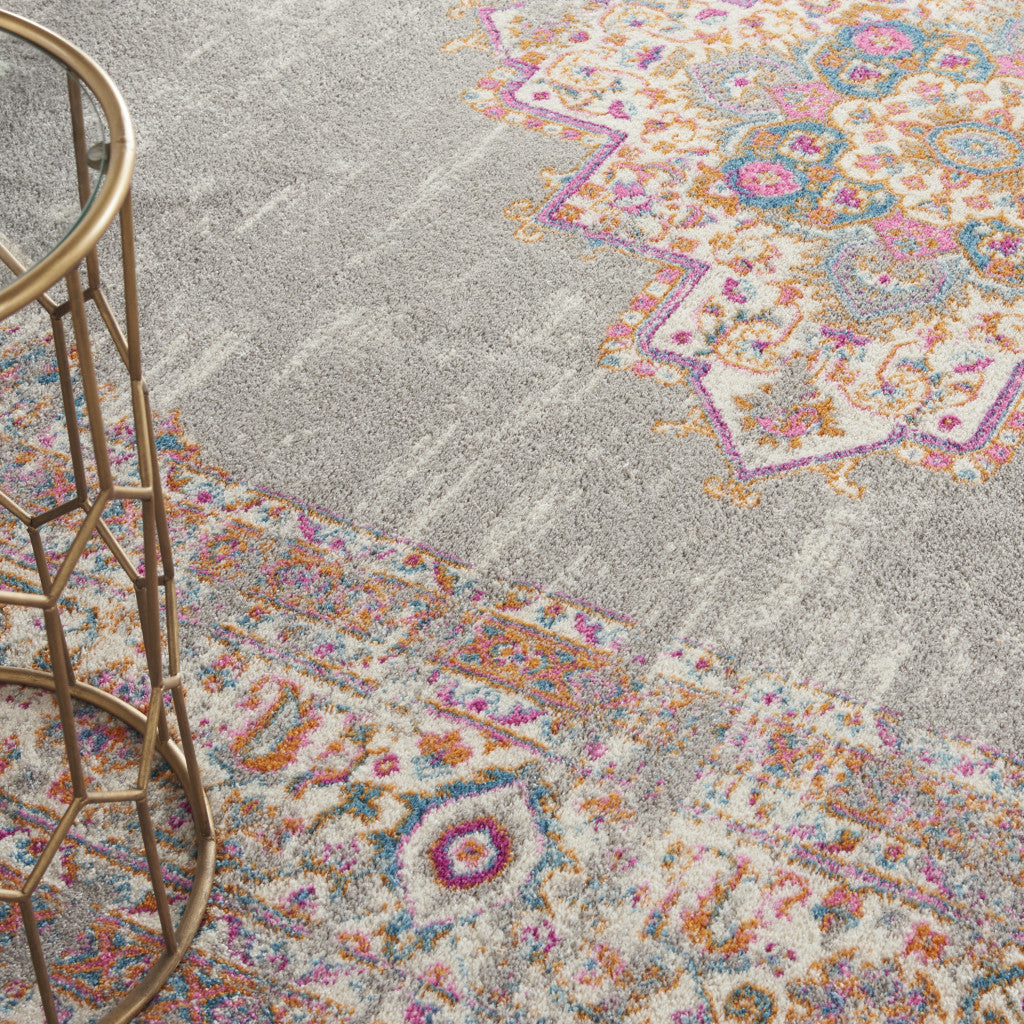 12' x 15' Blue Moroccan Power Loom Distressed Area Rug
