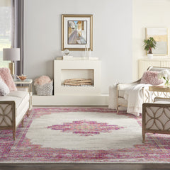 10' x 14' Blue Moroccan Power Loom Distressed Area Rug