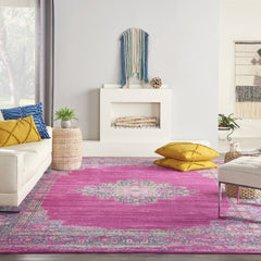 12' X 18' Blue Moroccan Power Loom Distressed Area Rug