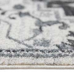 9' x 12' Gray Medallion Power Loom Area Rug