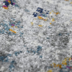 8' x 11' Gray Medallion Power Loom Area Rug
