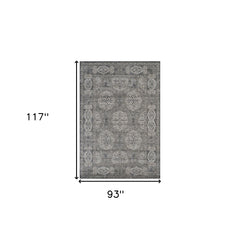 8' x 10' Brown Medallion Power Loom Area Rug
