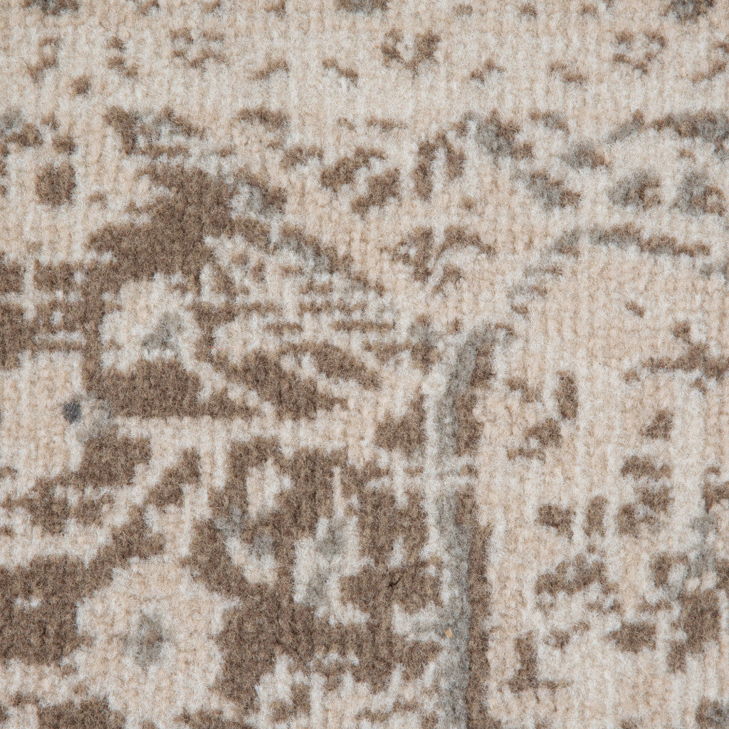 9' x 12' Cream Medallion Power Loom Area Rug