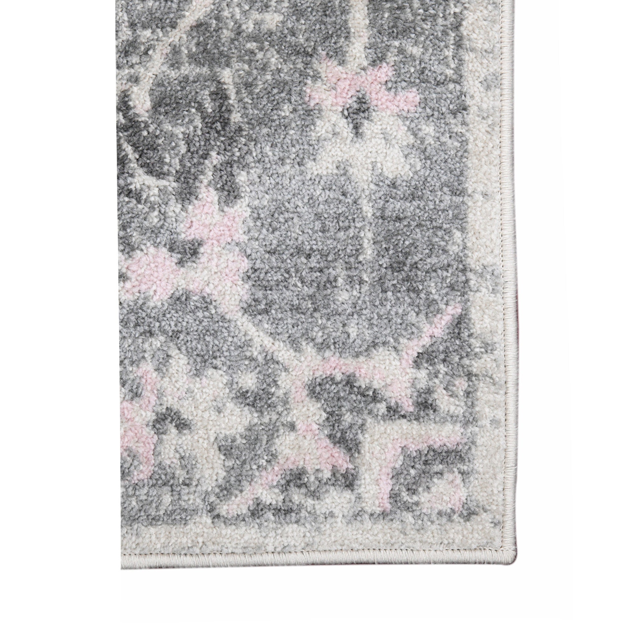 9' x 12' Gray Medallion Power Loom Area Rug
