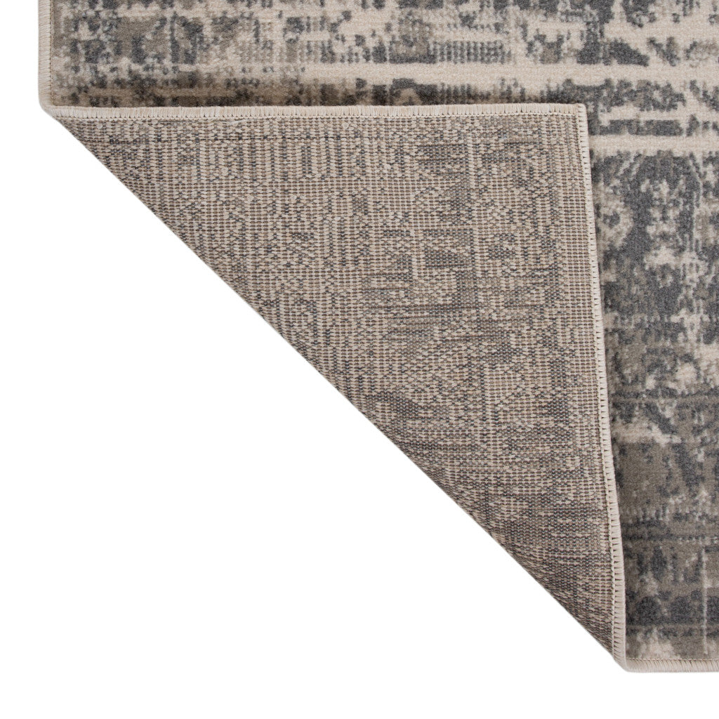 8' x 10' Gray Medallion Power Loom Area Rug