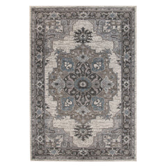 5' x 8' Blue and Brown Medallion Power Loom Area Rug