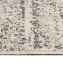 5' x 7' Ivory Striped Power Loom Area Rug