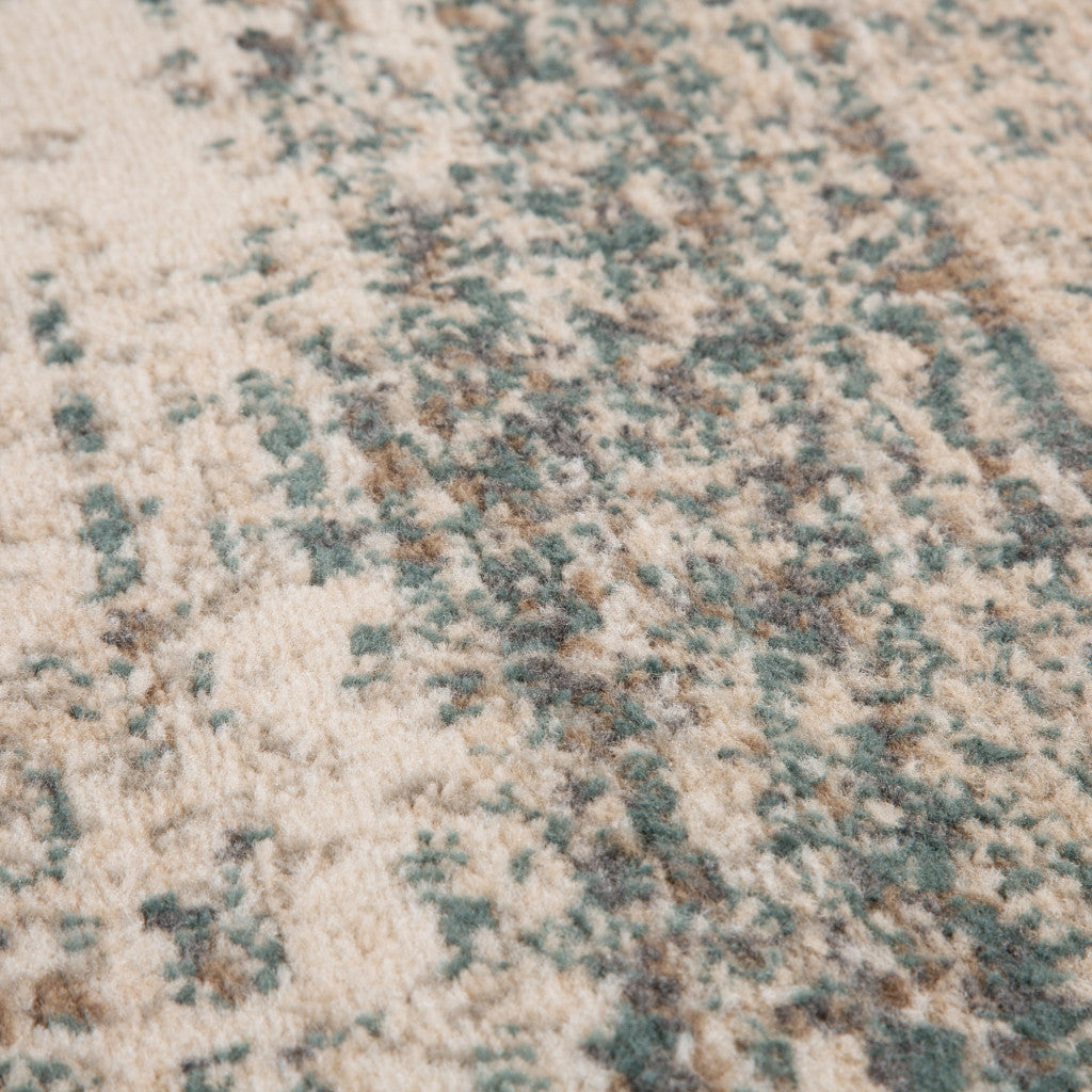 5' x 7' Ivory Striped Power Loom Area Rug