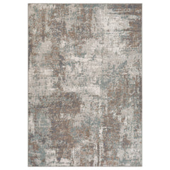 10' x 14' Brown Abstract Power Loom Area Rug