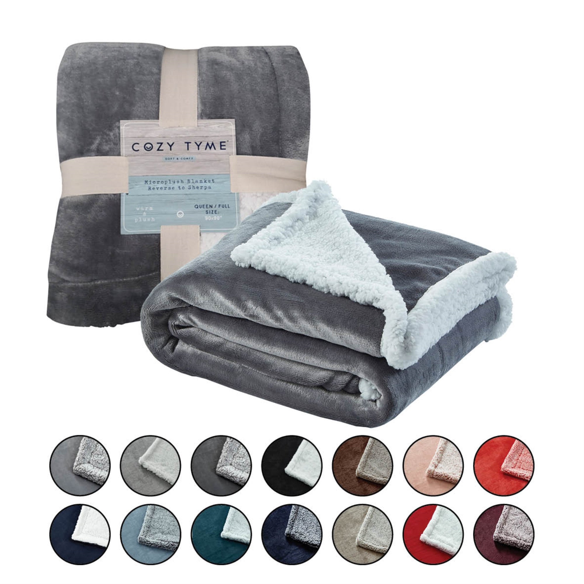 Dark Slate Gray Knitted PolYester Solid Color Plush Throw Blanket