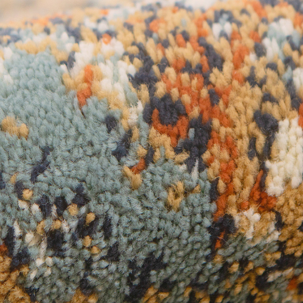 9' x 12' Orange Abstract Power Loom Area Rug