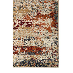 5' x 7' Orange Abstract Power Loom Area Rug