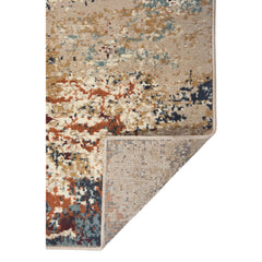5' x 7' Orange Abstract Power Loom Area Rug