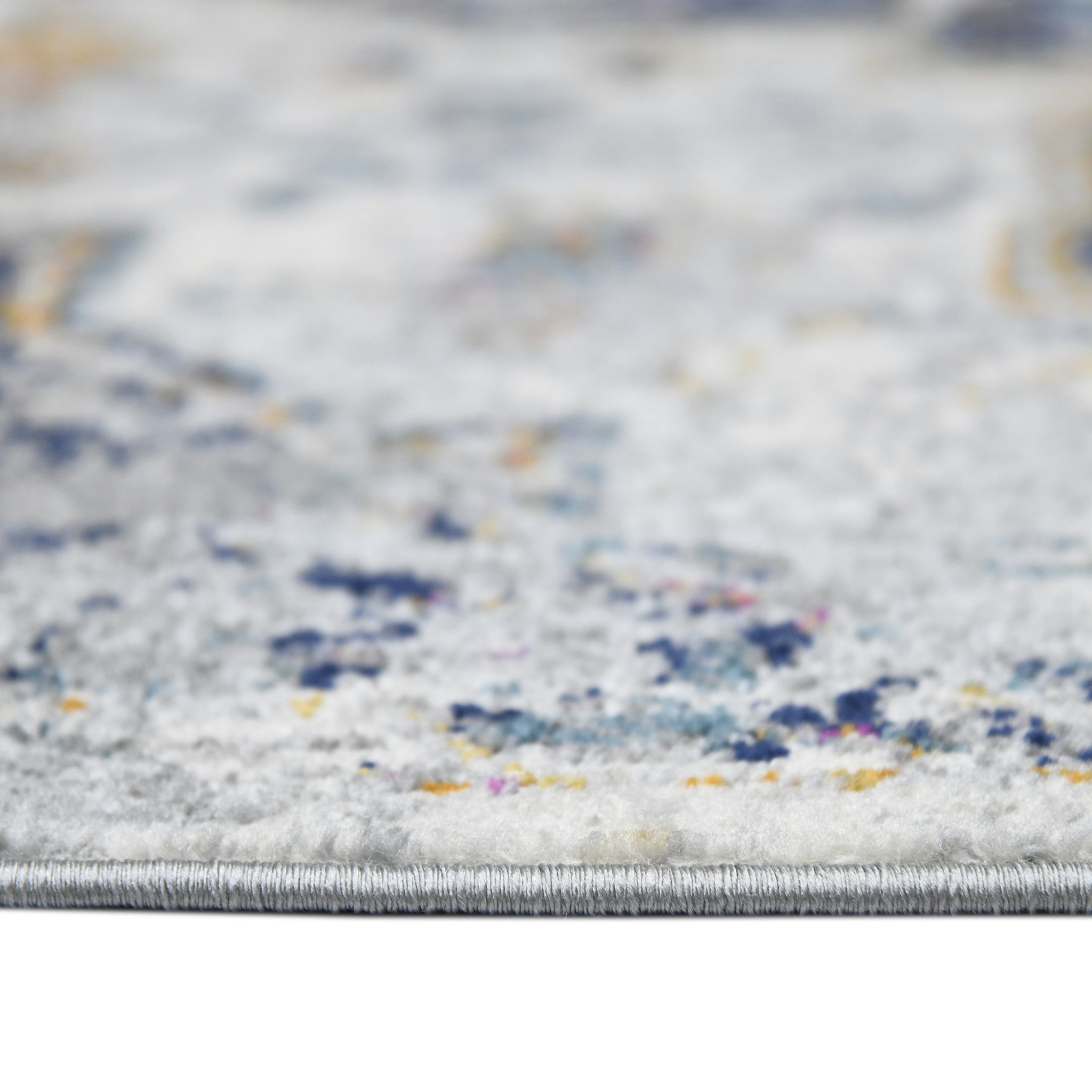5' x 7' Gray Medallion Power Loom Area Rug