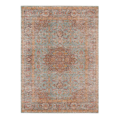 10' x 14' Sea Green Medallion Power Loom Area Rug With Fringe