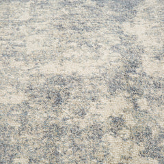 10' Light Gray Abstract Power Loom Runner Rug