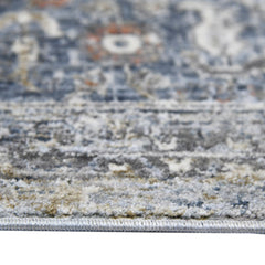 10' x 14' Gray and Ivory Oriental Power Loom Area Rug