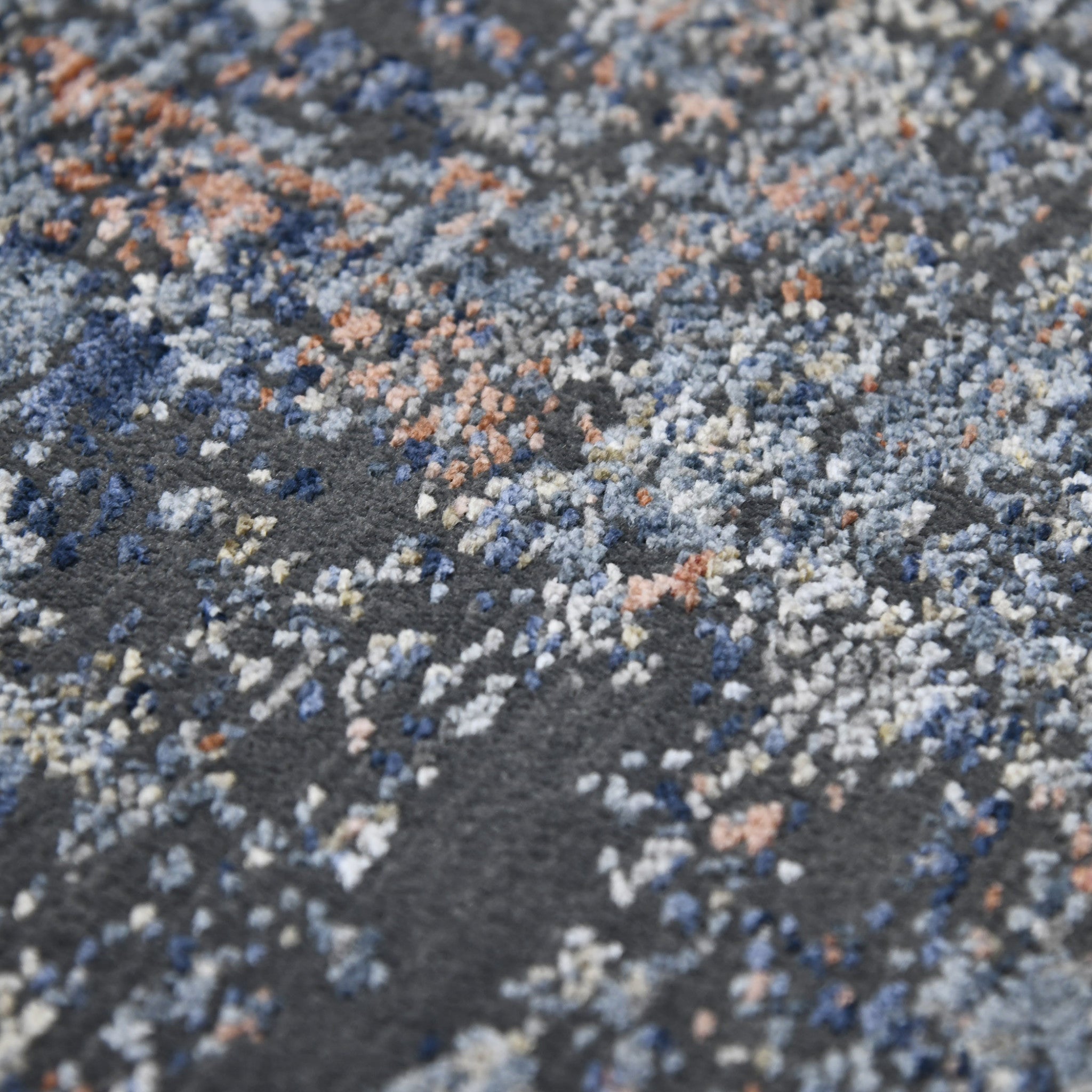 10' x 14' Gray and Orange Abstract Power Loom Area Rug