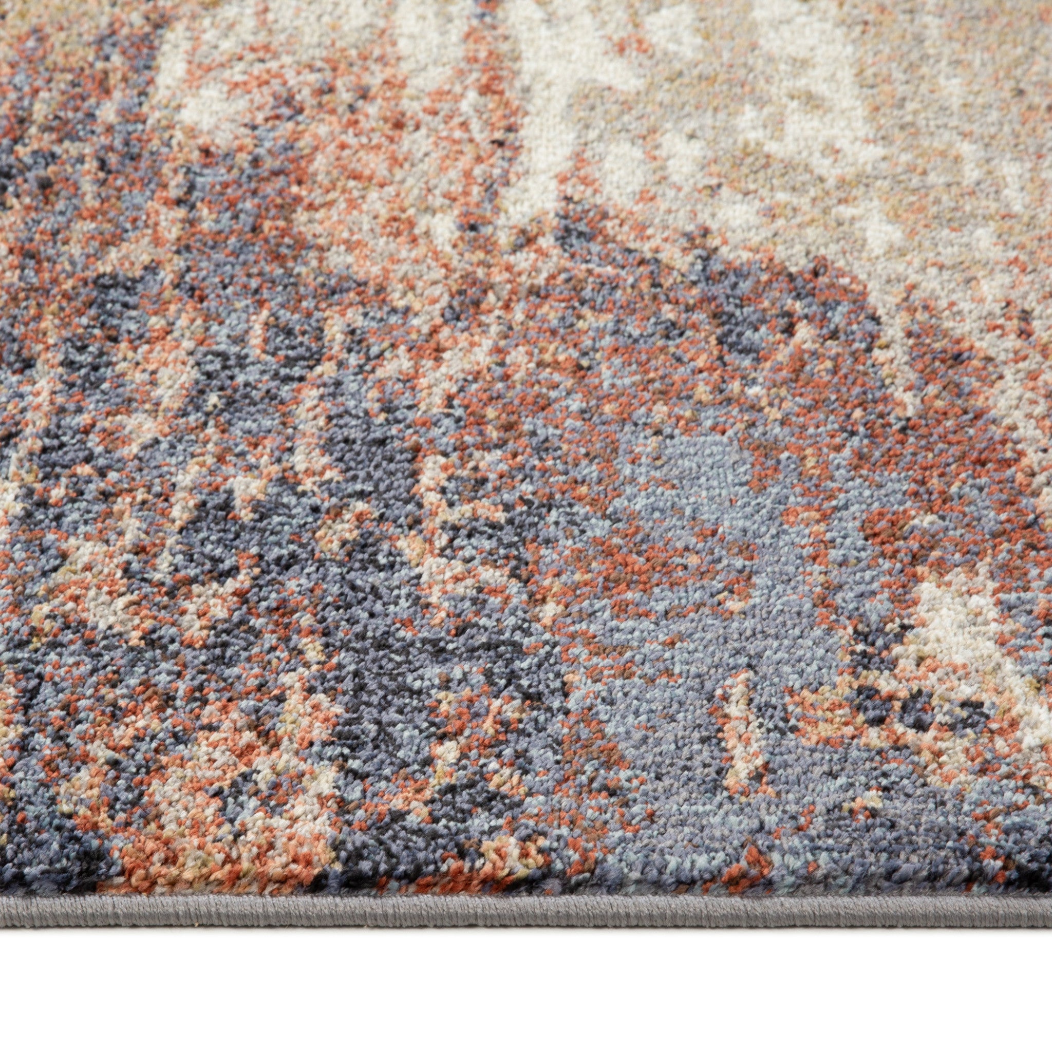 10' Beige Abstract Power Loom Runner Rug
