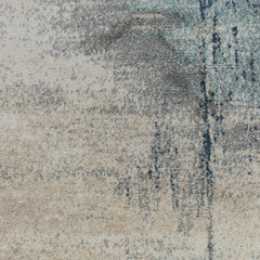 2' x 3' Blue and Gray Abstract Power Loom Area Rug
