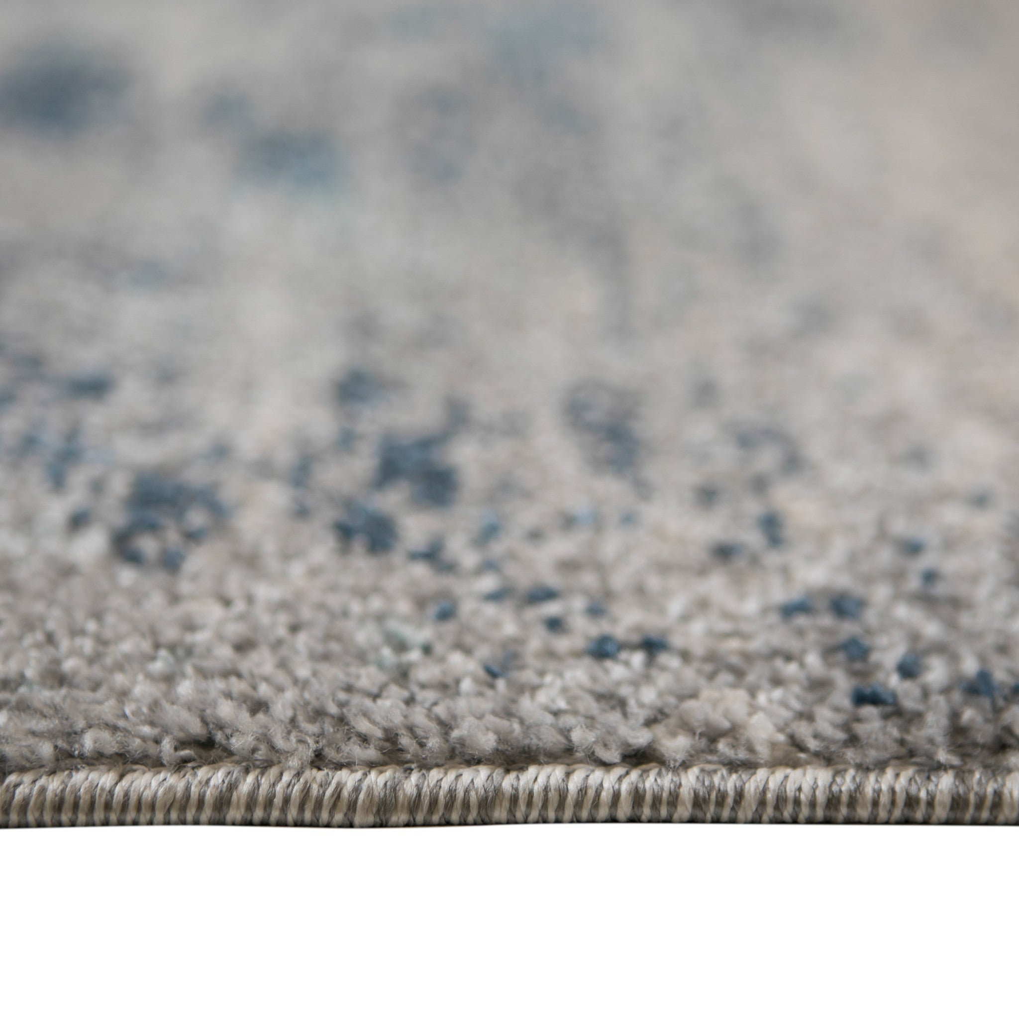 2' x 3' Blue and Gray Abstract Power Loom Area Rug