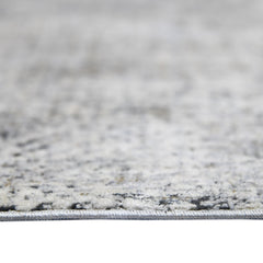 10' x 14' Gray and Ivory Abstract Power Loom Area Rug