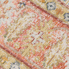 8' Blue Floral Power Loom Runner Rug