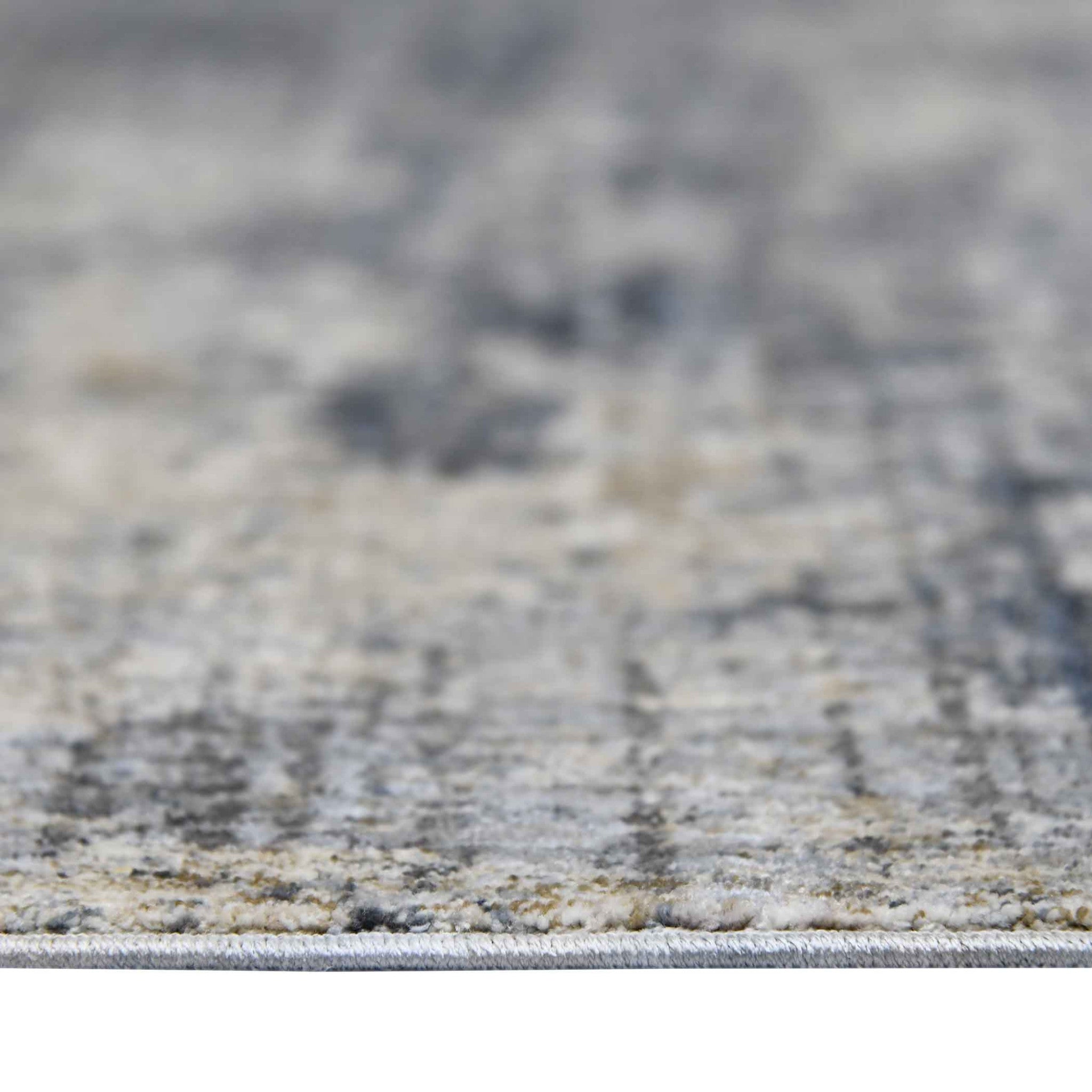 2' x 3' Gray and Ivory Abstract Power Loom Area Rug