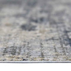 2' x 3' Gray and Ivory Abstract Power Loom Area Rug